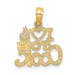 14K Yellow Gold I Heart to Cook Charm Pendant - (A90-425) 14K Yellow Gold I Heart to Cook Charm Pendant - (A90-425)