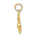 14K Yellow Gold 3-D Polished Mini Three Blade Propeller Charm Pendant - (A92-462)