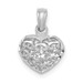 14K White Gold 3-D & Diamond-cut Mini Puffed Heart Charm Pendant - (A92-493) 14K White Gold 3-D & Diamond-cut Mini Puffed Heart Charm Pendant - (A92-493)