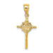 14K Yellow Gold 2-D Starburst Crucifix Charm Pendant - (A92-737) 14K Yellow Gold 2-D Starburst Crucifix Charm Pendant - (A92-737)