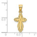 14K Yellow Gold Solid Polished and Textured Cross Charm Pendant - (A92-950) 14K Yellow Gold Solid Polished and Textured Cross Charm Pendant - (A92-950)