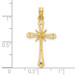 14K Yellow Gold Diamond-cut With X Center On Cross Charm Pendant - (A93-105) 14K Yellow Gold Diamond-cut With X Center On Cross Charm Pendant - (A93-105)