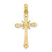 14K Yellow Gold Diamond-cut With X Center On Cross Charm Pendant - (A93-105) 14K Yellow Gold Diamond-cut With X Center On Cross Charm Pendant - (A93-105)