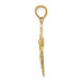 14K Yellow Gold With Arrow Pointed Ends Crucifix Charm Pendant - (A93-139)