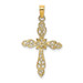 14K Yellow Gold Polished and Cut-Out Cross Charm Pendant - (A93-571) 14K Yellow Gold Polished and Cut-Out Cross Charm Pendant - (A93-571)