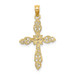 14K Yellow Gold Polished and Cut-Out Cross Charm Pendant - (A93-571) 14K Yellow Gold Polished and Cut-Out Cross Charm Pendant - (A93-571)