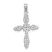 14K White Gold Polished and Cutout Cross Charm Pendant - (A93-622) 14K White Gold Polished and Cutout Cross Charm Pendant - (A93-622)