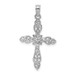 14K White Gold Polished and Cutout Cross Charm Pendant - (A93-622) 14K White Gold Polished and Cutout Cross Charm Pendant - (A93-622)