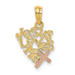 14K Two-Tone Gold Jesus Loves Me Charm Pendant - (A94-111) 14K Two-Tone Gold Jesus Loves Me Charm Pendant - (A94-111)