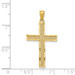 14K Yellow Gold Diamond-cut Filigree Cross Pendant 34mm length - (A98-263) 14K Yellow Gold Diamond-cut Filigree Cross Pendant 34mm length - (A98-263)