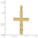 14K Yellow Gold Diamond-cut Filigree Cross Pendant 34mm length - (A98-263) 14K Yellow Gold Diamond-cut Filigree Cross Pendant 34mm length - (A98-263)