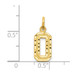 14K Yellow Gold Small Diamond Cut Number 0 Charm - (A98-317)
