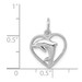 14K White Gold Dolphin In Heart Charm Pendant - (A98-402) 14K White Gold Dolphin In Heart Charm Pendant - (A98-402)