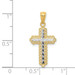 14K Yellow Gold Rhodium Diamond-cut Cross Pendant 21mm length - (B11-150) 14K Yellow Gold Rhodium Diamond-cut Cross Pendant 21mm length - (B11-150)