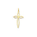 14K Yellow Gold Laser Designed Cross Charm 25mm length - (B11-287) 14K Yellow Gold Laser Designed Cross Charm 25mm length - (B11-287)