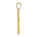 14K Yellow Gold Polished Latin Cross Pendant 24mm length - (B11-374)