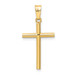 14K Yellow Gold Polished Cross Pendant 25mm length - (B11-563) 14K Yellow Gold Polished Cross Pendant 25mm length - (B11-563)