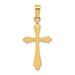 14K Yellow Gold Polished Cross Pendant 28mm length - (B11-580) 14K Yellow Gold Polished Cross Pendant 28mm length - (B11-580)