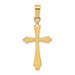 14K Yellow Gold Polished Cross Pendant 28mm length - (B11-580) 14K Yellow Gold Polished Cross Pendant 28mm length - (B11-580)
