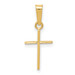 14K Yellow Gold Polished Cross Pendant 19mm length - (B11-625)