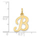 14K Yellow Gold Initial Letter B Charm Pendant - (B11-957)