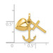 14K Yellow Gold Heart Cross and Anchor Charm - (B13-166) 14K Yellow Gold Heart Cross and Anchor Charm - (B13-166)