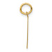 14K Yellow Gold Initial Letter Q Charm Pendant - (B13-187)