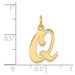 14K Yellow Gold Initial Letter Q Charm Pendant - (B13-187)