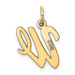14K Yellow Gold Medium Script Initial Letter W Charm Pendant - (B13-279) 14K Yellow Gold Medium Script Initial Letter W Charm Pendant - (B13-279)