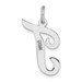 14K White Gold Large Script Initial Letter T Charm Pendant - (B13-301) 14K White Gold Large Script Initial Letter T Charm Pendant - (B13-301)