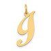 14K Yellow Gold Medium Fancy Script Initial Letter I Charm Pendant - (B13-316) 14K Yellow Gold Medium Fancy Script Initial Letter I Charm Pendant - (B13-316)