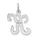 14K White Gold Initial Letter K Charm Pendant - (B13-328)