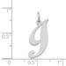 14K White Gold Medium Fancy Script Initial Letter I Charm Pendant - (B13-377) 14K White Gold Medium Fancy Script Initial Letter I Charm Pendant - (B13-377)