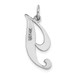 14K White Gold Medium Fancy Script Initial Letter I Charm Pendant - (B13-377) 14K White Gold Medium Fancy Script Initial Letter I Charm Pendant - (B13-377)