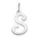 14K White Gold Initial Letter S Charm Pendant - (B13-395) 14K White Gold Initial Letter S Charm Pendant - (B13-395)