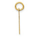 14K Yellow Gold Initial Letter N Charm Pendant - (B13-396)