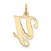 14K Yellow Gold Initial Letter Y Charm Pendant - (B13-421) 14K Yellow Gold Initial Letter Y Charm Pendant - (B13-421)