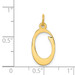 14K Yellow Gold Initial Letter O Charm Pendant - (B13-466)