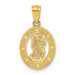 14K Yellow Gold Polished Saint Christopher Pendant - (B14-330) 14K Yellow Gold Polished Saint Christopher Pendant - (B14-330)
