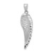 14K White Gold Polished & Textured Angel Wing Pendant - (B14-345) 14K White Gold Polished & Textured Angel Wing Pendant - (B14-345)