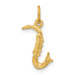 14K Yellow Gold 3-D Saxophone Charm - (A82-825)