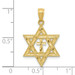 14K Yellow Gold Diamond-cut Star of David w/Cross Pendant - (A83-572) 14K Yellow Gold Diamond-cut Star of David w/Cross Pendant - (A83-572)