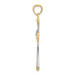 14K Yellow Gold Diamond-cut Rhodium Cross Pendant - (A83-586) 14K Yellow Gold Diamond-cut Rhodium Cross Pendant - (A83-586)