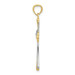 14K Yellow Gold Diamond-cut Rhodium Cross Pendant - (A83-586) 14K Yellow Gold Diamond-cut Rhodium Cross Pendant - (A83-586)