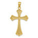 14K Yellow Gold Diamond-cut Rhodium Cross Pendant - (A83-586) 14K Yellow Gold Diamond-cut Rhodium Cross Pendant - (A83-586)
