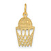 14K Yellow Gold Basketball in Net Charm - (A83-764) 14K Yellow Gold Basketball in Net Charm - (A83-764)