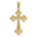 14K Yellow Gold Rhodium Diamond-cut Cross Pendant 25mm length - (A83-809) 14K Yellow Gold Rhodium Diamond-cut Cross Pendant 25mm length - (A83-809)