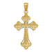 14K Yellow Gold Rhodium Diamond-cut Cross Pendant 25mm length - (A83-809) 14K Yellow Gold Rhodium Diamond-cut Cross Pendant 25mm length - (A83-809)