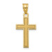 14K Yellow Gold Small Satin Cross Pendant - (A83-992) 14K Yellow Gold Small Satin Cross Pendant - (A83-992)
