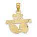 14K Yellow Gold I Heart Football Charm Pendant - (A84-131) 14K Yellow Gold I Heart Football Charm Pendant - (A84-131)